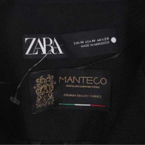 NWOT ZARA PREMIUM Women’s MANTECO WOOL Blend Coat Oversized 2199/744/800 MEDIUM - Picture 5 of 13